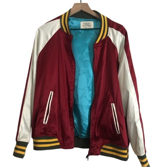 Ashley by 26 International Downtown Collection Satin California Varsity Jacket - Picture 2 of 10
